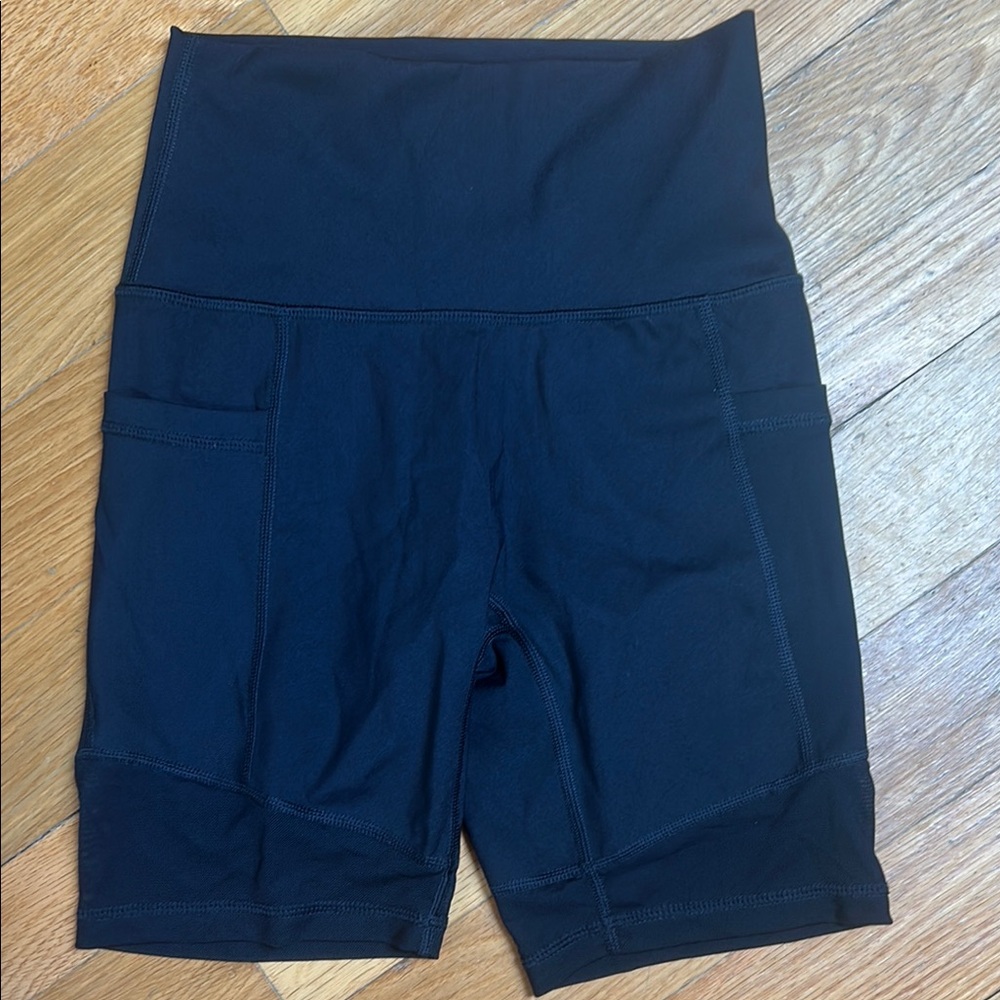 High-Waisted Black Biker Women's Shorts